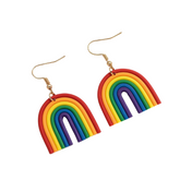 Rainbow Arch Pendant Pride Earrings